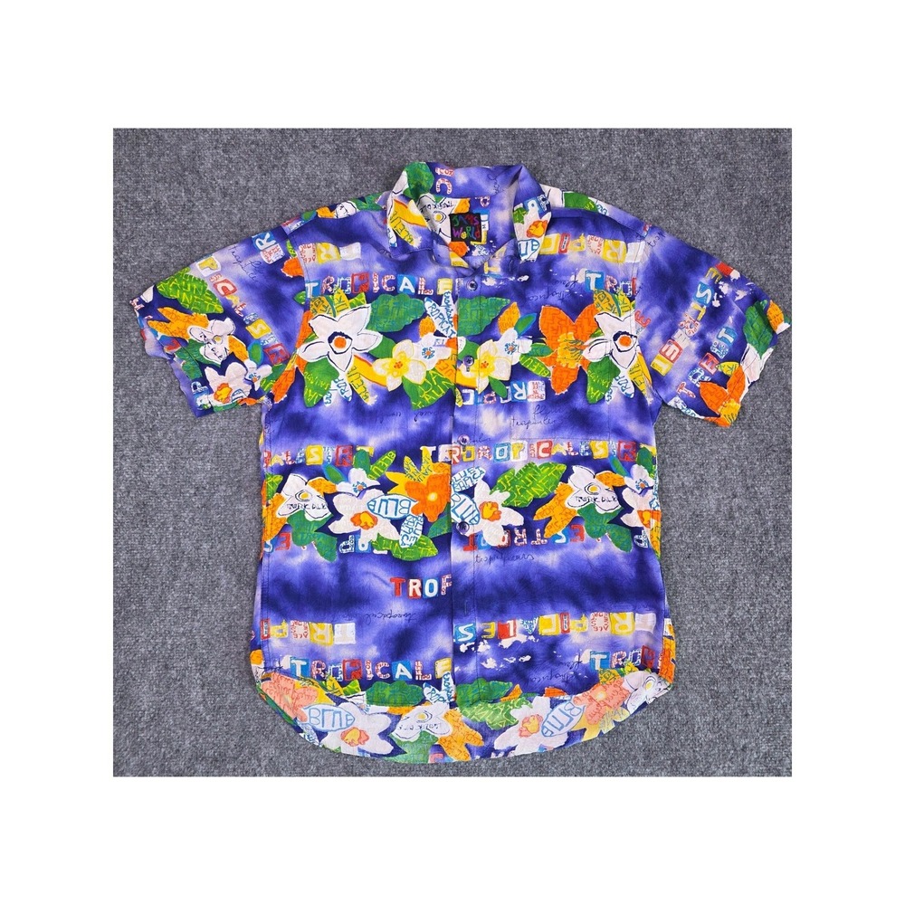 JAMS WORLD Tropicale  Shirt Mens Medium Street Rayon Floral Hawaiian Camp
